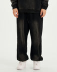 Black Pattern Unisex Sun Faded SweatPants