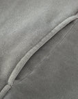 Beige long Sided Pattern Unisex Washed Slit Hem Turtleneck Hoodie