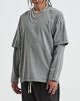MarkStyle 11 Unisex Faux Layer Faded Long Sleeve