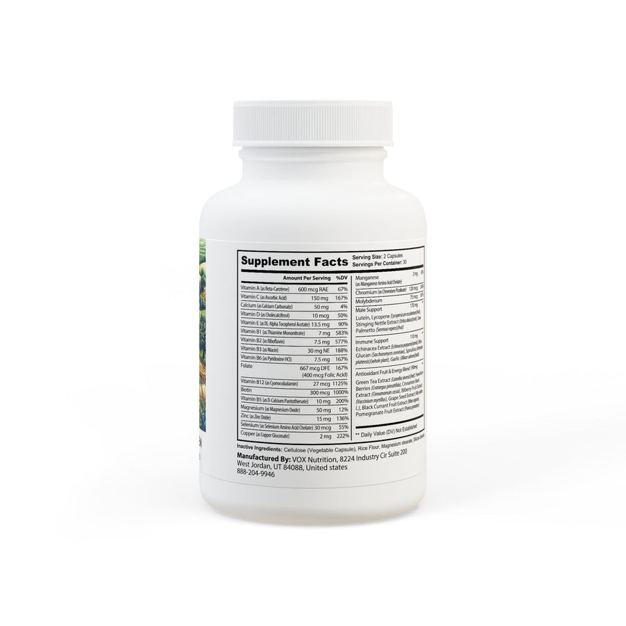ODEÉ | Multivitamin for Men Supplement | 60 Capsules