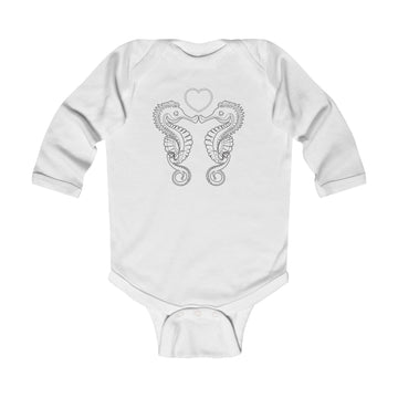 ODEÉ | Sea Horse | Infant Long Sleeve Bodysuit | 170 GSM