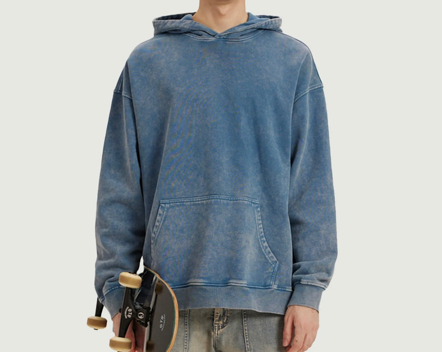 Unisex Super Heavy Faded Acid wash Hoodie | 01