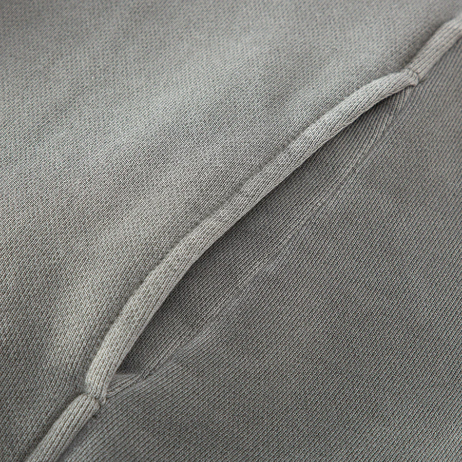 White Pattern 183 Unisex Washed Slit Hem Turtle Nick Hoodie