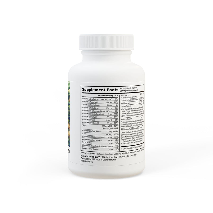 ODEÉ | Multivitamin for Women Supplement | 60 Capsules | US