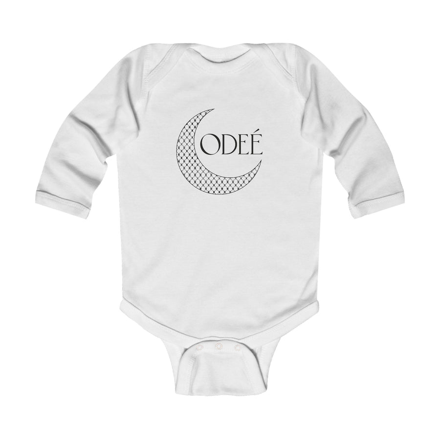 ODEÉ | Moon Pattern #002 | Infant Long Sleeve Bodysuit | 170 GSM