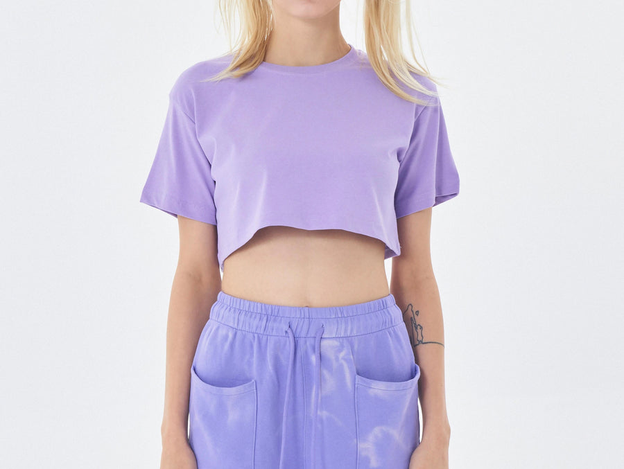 Black marklogo Women Crop Top Tshirt