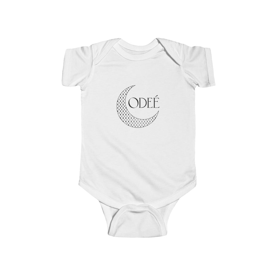 ODEÉ | Moon Pattern #002 | Infant Fine Jersey Bodysuit | 153 GSM