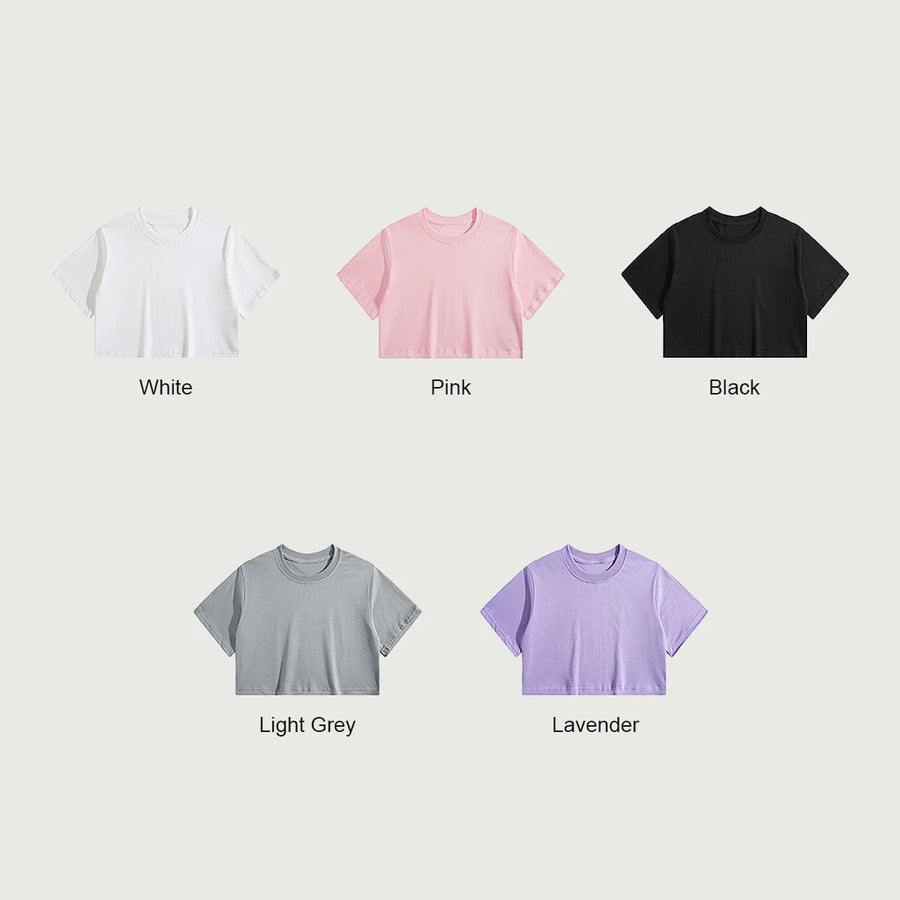 Black marklogo Women Crop Top Tshirt