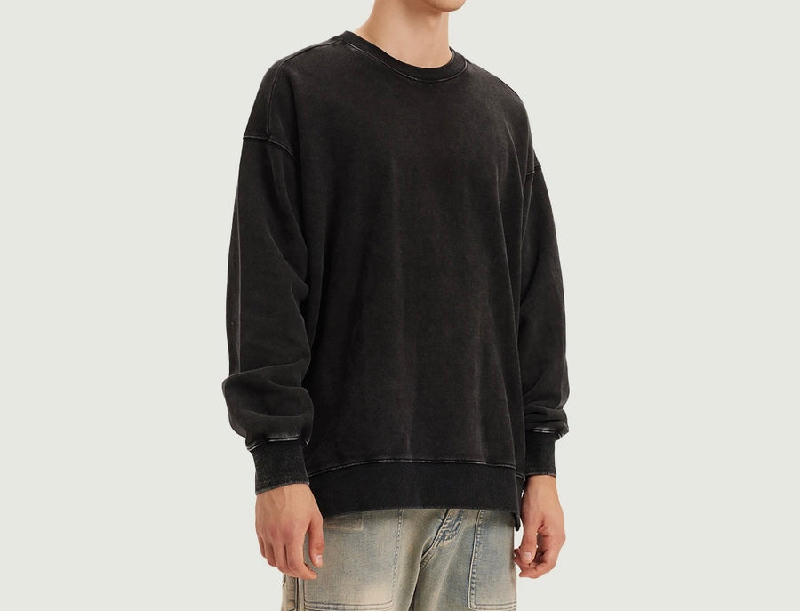 White Sided mark style Unisex Slit Sided Faded Sweatshirt