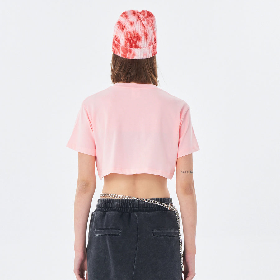 Black marklogo Women Crop Top Tshirt