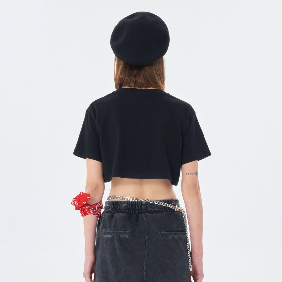 High On Marble Rose 64 Women Crop Top Tshirt