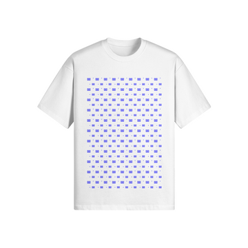ODEÉ | Blue minimono (105) Unisex Oversized Crewneck Tshirt | 305 GSM