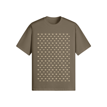 ODEÉ | Peach minimono (99) Unisex Oversized Crewneck Tshirt | 305 GSM