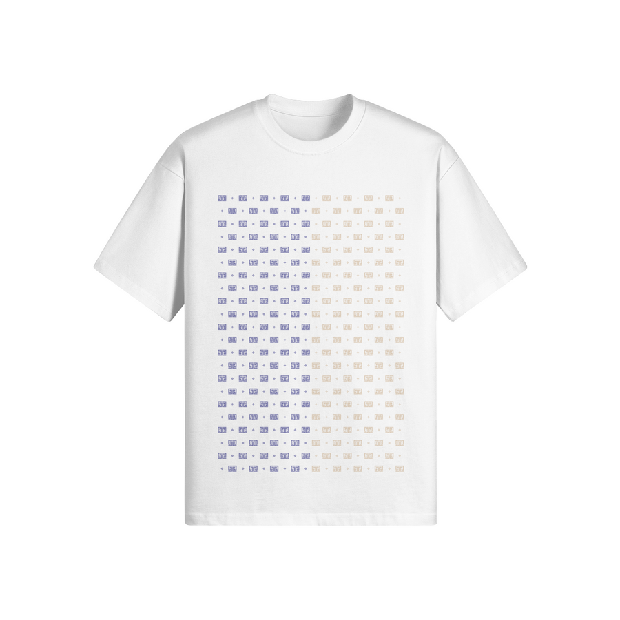 ODEÉ | Blue/Peach minimono (94) Unisex Crewneck Tshirt | 305GSM