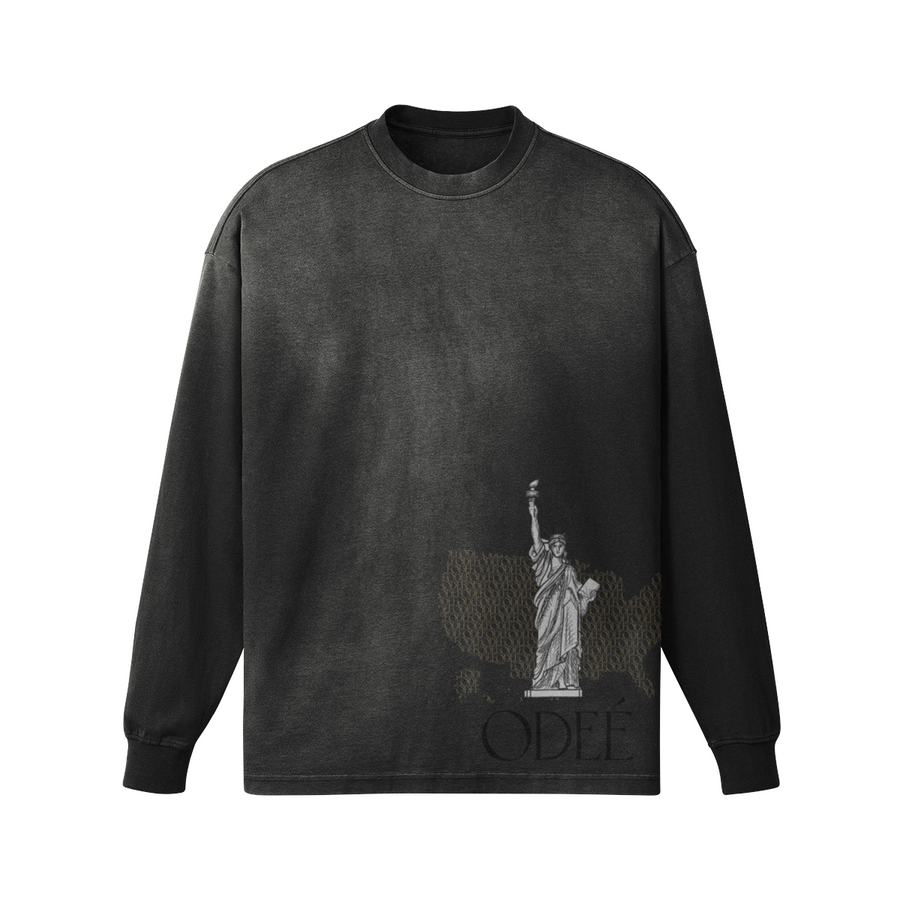ODEÉ | Liberty (33) | Unisex Oversized Sun Faded Longsleeve  | 260 GSM