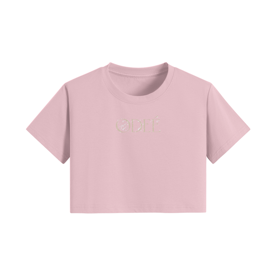 ODEÉ | Rose ( 64) | Women Crop Top Tshirt | 200 GSM